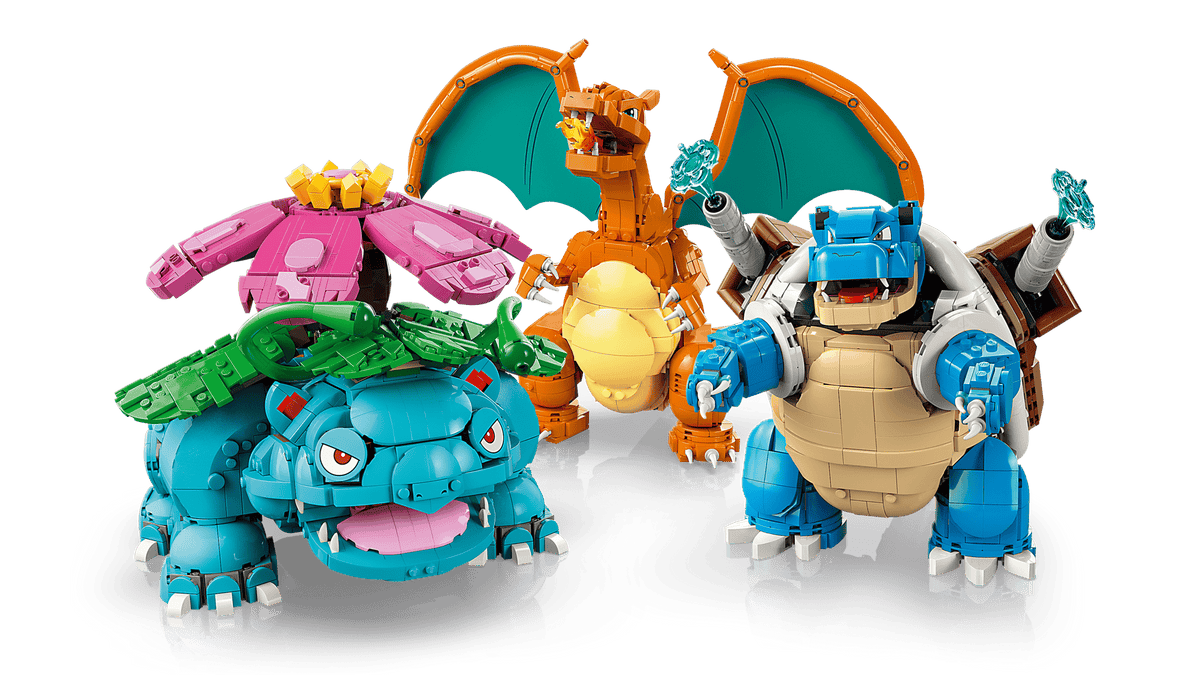 Venusaur, Charizard and Blastoise